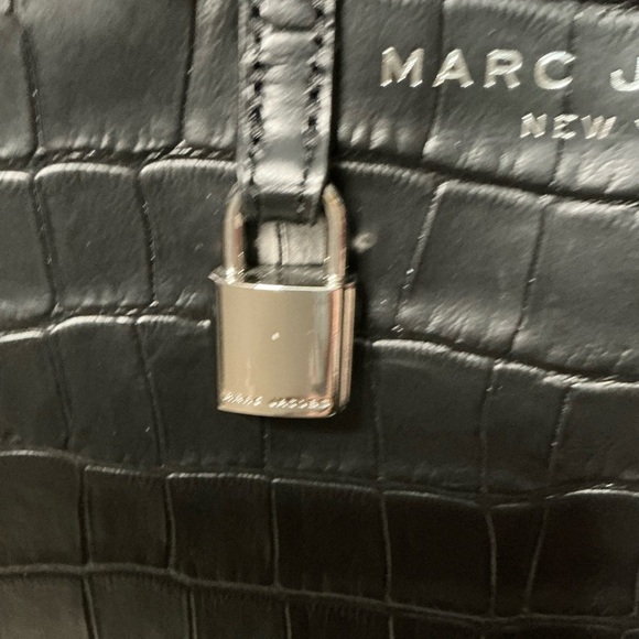 Marc Jacobs Black Croc-Embossed Tote - Picture 4 of 13